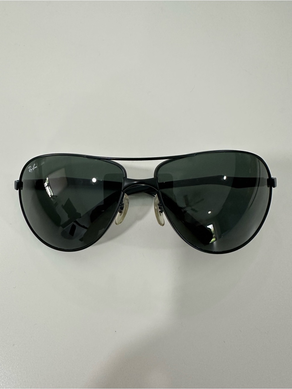 Ray-Ban Black Frame Sunglasses with Dark Green Lenses - Picture 4 of 5